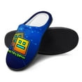 thumbnail image 4 of Mens Cozy Slippers Geometry Dash Geometry Dash Warm Soft Plush Slipper Slip-on House Shoes for Home Indoor Outdoor, 4 of 7