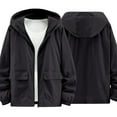 thumbnail image 4 of Xfvqtps Mens Light Jacket with Pockets Sun Protection Hoodie Full Zip up Thin Summer Coat for Fishing Hiking Athletic Running Black, 4 of 8