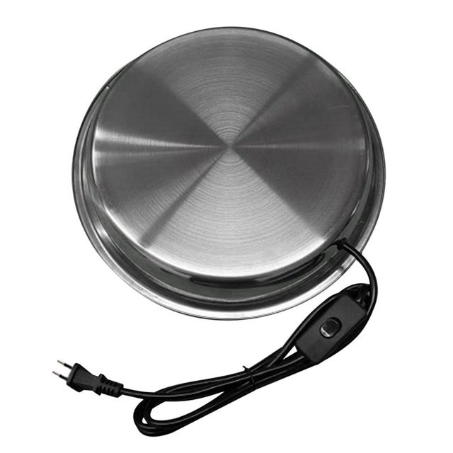 Bebedero para de Corral con Base Calefactable, Calentador de Agua para Pollos para Descongelador de Invierno con Base Calefactable con Interruptor y Enchufe de la UE