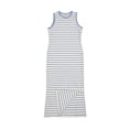 thumbnail image 3 of Women's Striped Knit Bodycon Dress, Side Slit Casual Beach Midi Dress,Blue,M, 3 of 4