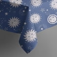 thumbnail image 5 of Dark Blue Sun Moon Star Pattern Square Tablecloth,Waterproof Square Table Cover,Wipeable Spillproof Washable Table Cover for Home Kitchen Party Decor 42"X42"(107x107cm), 5 of 6