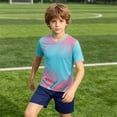 thumbnail image 2 of Boys Outfits Boys Youth Athletic Team Sportswear Top and Shorts Training Set Boys' Clothing Sets BU1 7-8 Years, 2 of 6