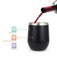 thumbnail image 3 of Vaso de vino de acero inoxidable de 12 onzas con tapa, vaso al vacío, paquete de 2, 3 of 5