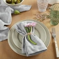 thumbnail image 3 of Martha Stewart Honeycomb Modern Farmhouse Napkin 4-Pack Set, Charcoal Grey, 19"x19", 3 of 7