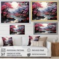 thumbnail image 4 of Designart "Enchanting Kawaii Moonlit River" Landscape Lake River Floater Framed Wall Art Living Room, 4 of 5