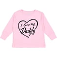 thumbnail image 3 of Inktastic I Love My Daddy in Black Chalk Heart Boys or Girls Long Sleeve Toddler T-Shirt, 3 of 5