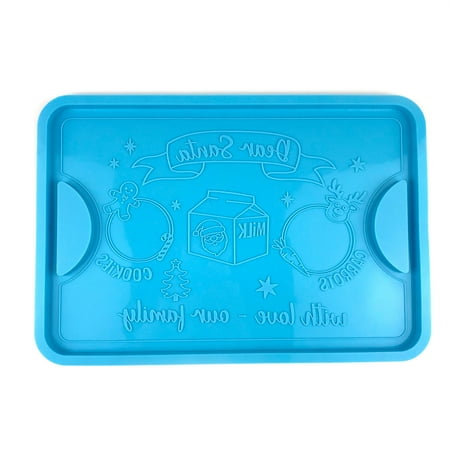 

Santa Elk Pattern Tea Tray Mold Cookie Tray for Xmas Christmas Decorations