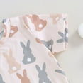 thumbnail image 3 of Elippeo Baby Boy Easter Outfit, Bunny Print Short Sleeve T-shirt with Elastic Waist Shorts 2-piece Outfit 6 12 18 24 Months 3 Years, 3 of 4