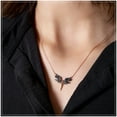 thumbnail image 6 of LADORIN Angel Wings Necklace - 925 Sterling Silver Necklace with Special Wooden Gift Box, 6 of 8