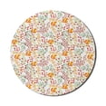 thumbnail image 1 of Floral Mouse Pad for Computers, Rhythmic Summer Nature Flowers Leaves Fox Forest Trees Print on Plain Backdrop, Round Non-Slip Thick Rubber Modern Gaming Mousepad, 8" Round, Multicolor, by Ambesonne, 1 of 2