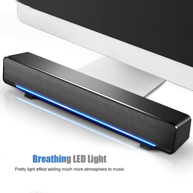 Barra De Sonido Estéreo Con Cable De USB, Entrada Entrada Reproductor De Música Bass Bass Bass Surround Con Sonido De Bajo DSP Para Tableta De Teléfonos Inteligentes Portátiles