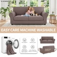 thumbnail image 4 of XYMHUN Armchair Cover Stretch Sofa Cover for Armchair Slipcover Furniture Protector,Khaki, 4 of 7