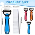 thumbnail image 3 of Dematting Comb for Dogs and Cats, Undercoat Rake Pet Brush for Long Hair, Deshedding Dog Brush Removes Tangles Knots and Loose Fur, Grooming Tool for Thick Coats (Blue L), 3 of 6