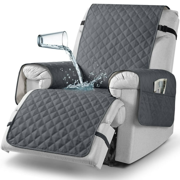 Funda para sillón reclinable TAOCOCO, impermeable y antideslizante, color gris oscuro