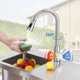 thumbnail image 5 of QinaQin Fregadero utilitario independiente de acero inoxidable, tarja comercial para exterior con mesa de trabajo, ideal para garaje, lavandería, restaurante o baño, 5 of 8