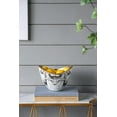 thumbnail image 2 of CC Home Furnishings Large Marble-Style Boat-Shaped Aluminum Bowl - 9.75", 2 of 9