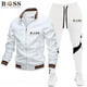 thumbnail image 2 of 2024 Conjuntos de chándal para hombre Conjuntos de sudadera y pantalones de chándal con cremallera y cuello alto Traje deportivo para correr Fitness, 2 of 5
