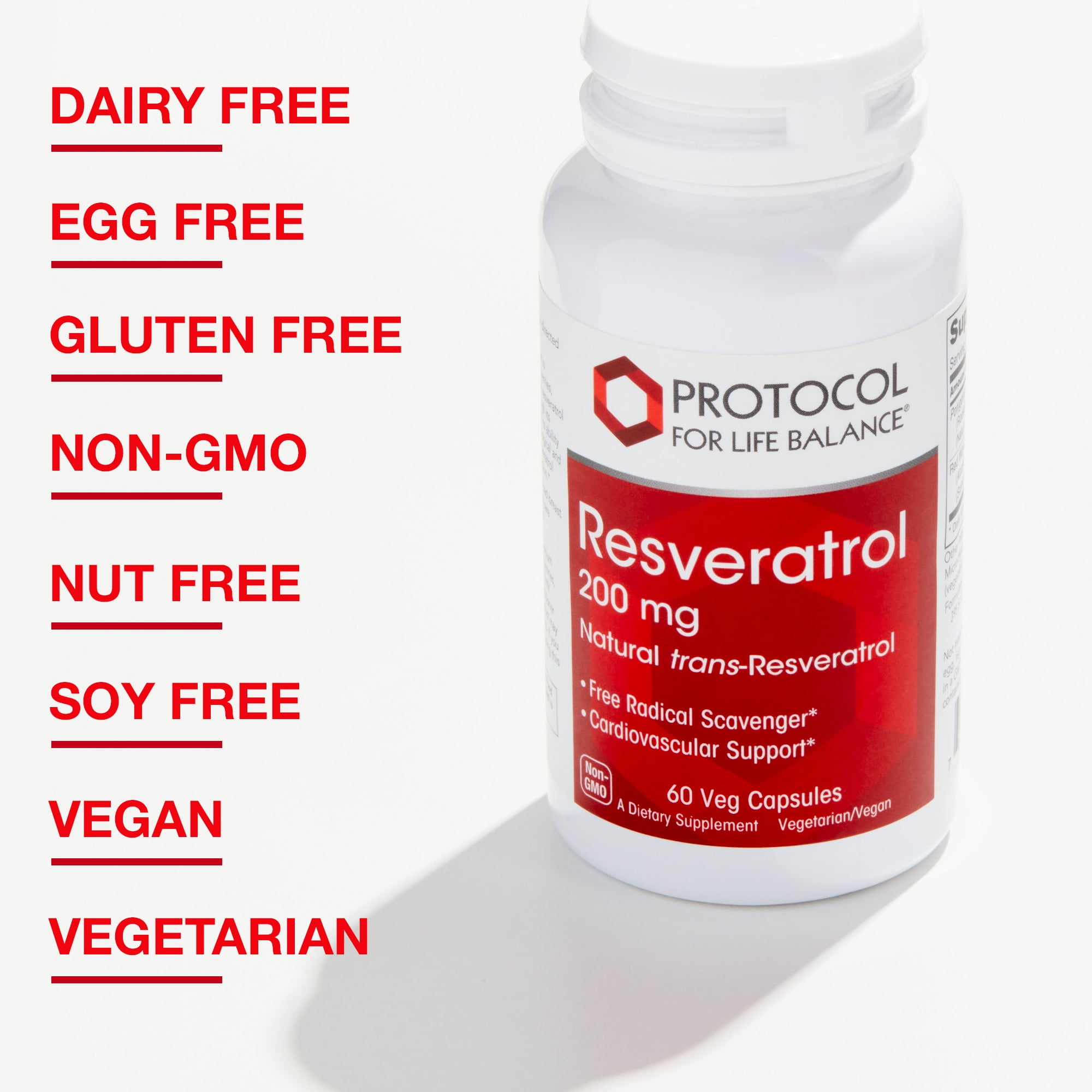 Protocol Resveratrol 200mg - Japanese Knotweed - Heart Health - 60 Veg Caps