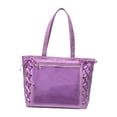 thumbnail image 2 of Bolso de hombro japonés de gran capacidad, a la moda, con múltiples bolsillos, para mujer, para la playa Púrpura jinwen Monedero de hombro, 2 of 8