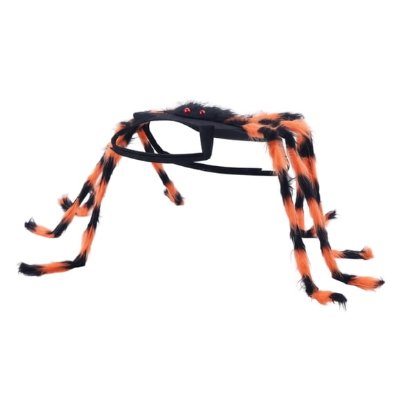 Halloween Pet Spider Costume Imitation Furry Spider Leg Harness Cosplay Outfit Funny Claasic Dress-Up Accessory for Small Dogs & Cats