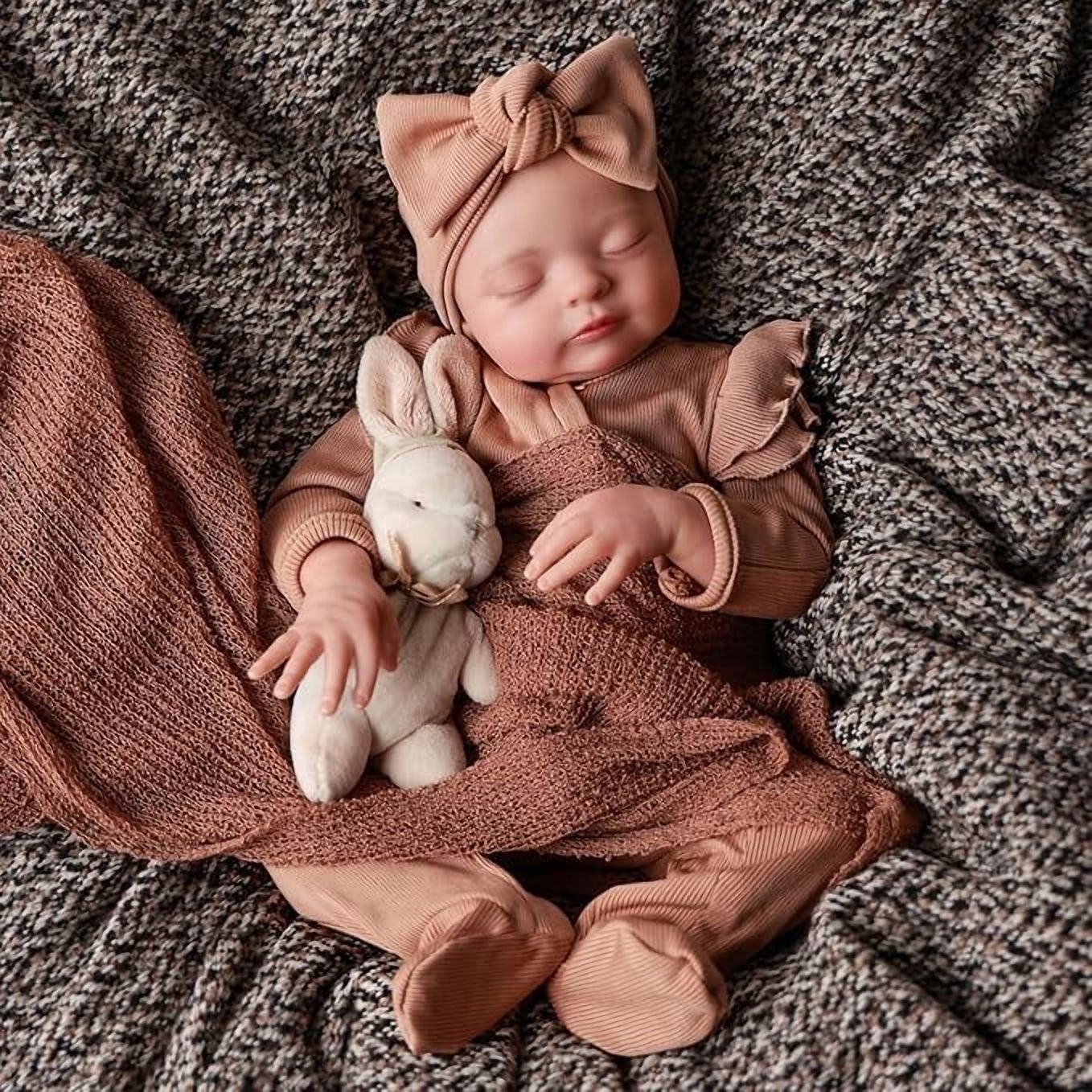 RSG Reborn Baby Dolls, 20 inch Soft Cloth Body Dolls Newborn Baby Doll Real Life Baby Sleeping Dolls with Gift Box for Kids Age 3+