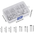 thumbnail image 2 of Ficarrico 600 Pcs Embouts de C a ble Non Isol é s 0,5/0,75/1,0/1,5/2,5/4,0/6,0 mm 2 Connected eurs Bout à Bout Terminaison à Sertir de C a ble dan Une Bo ? colección te en Plastic pour les Projets D, 2 of 5