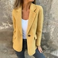 thumbnail image 5 of Chuancc Blazers for Women Casual 2024 Coat Women's Coat Women's Casual Trench Coat Fall Outfits for Women 2024 Blazers for Women Yellow 4Xl, 5 of 7
