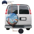 thumbnail image 4 of KAKALAD Summer Gnomes Humor Lighthouse Starfish Spare Tire Cover Universal Vehicle Accessories Buckle Car Tools 17”in, 4 of 6