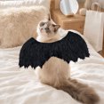 thumbnail image 6 of Black Bat Wings Cat Costume, Small Pet Halloween Dress Up, Adjustable Plush Strap Outfit with 46cm Wing Length for Photo Party, 6 of 10