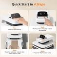 thumbnail image 5 of HTVRONT Automatic Heat Press 2 + HTVRONT Automat Heat Press Accessories Kit, Heat Press Machine with Adjustable Pressure & Higher Heating Height, Heats Up Fast and Evenly, 5 of 10