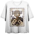 thumbnail image 5 of Vintage Country Nashville Guitars Crew Neck Short Sleeve Women's White Crop T-shirt-Small, 5 of 7