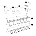thumbnail image 3 of 140Pcs Metal Pegboard Hooks Organizer Assortment Kit Peg Locks Hanging Applications, 3 of 6
