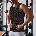 thumbnail image 5 of Gukieu Love Valentine's skull Print Men's Quick Dry Fitness Vest, Round Neck Sleeveless Fitness Bodybuilding Top-Medium, 5 of 7
