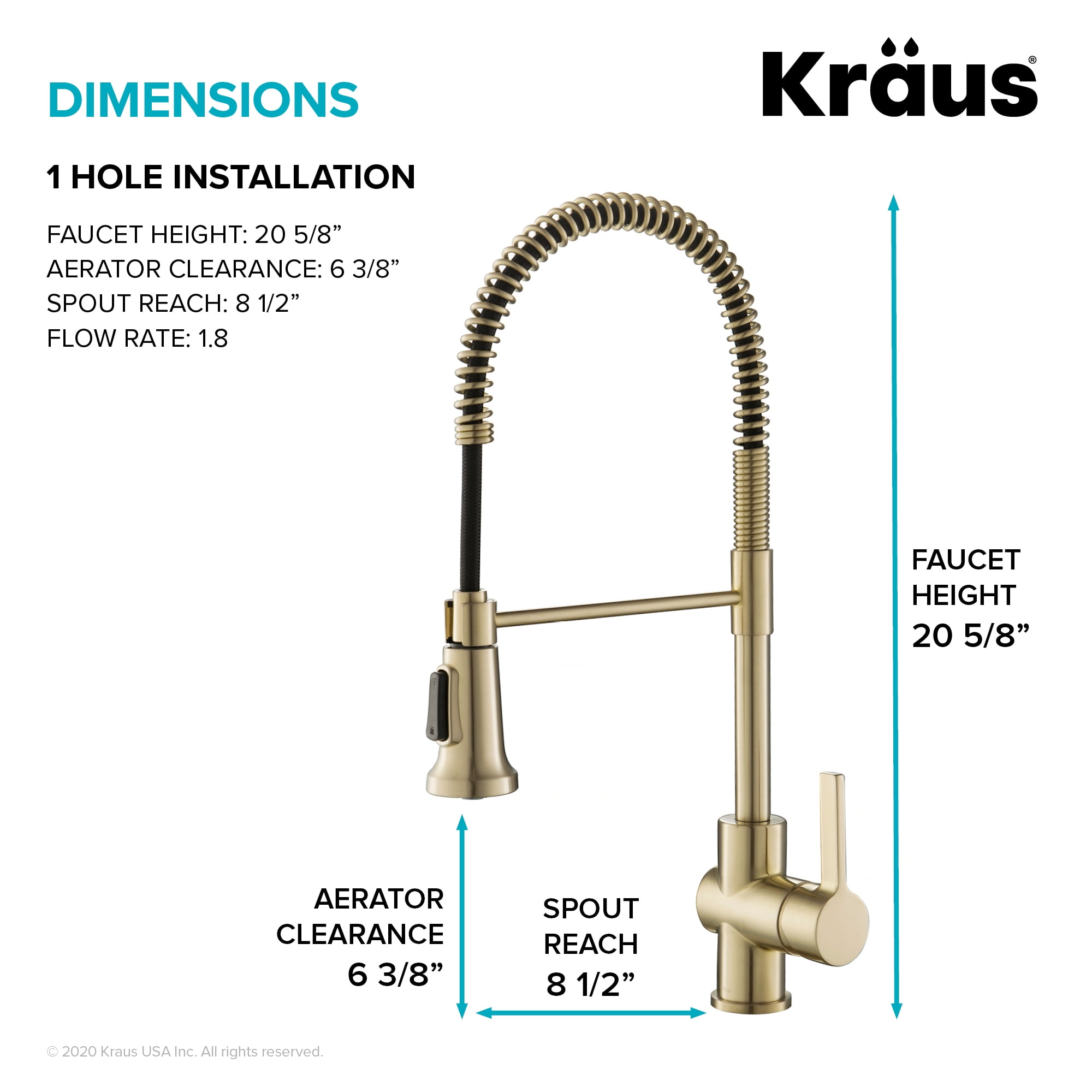 KRAUS Britt Commercial Style Kitchen Faucet and Purita Water Filter Faucet Combo in Spot Free Antique Champagne Bronze
