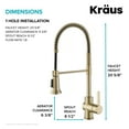 thumbnail image 5 of KRAUS Britt Commercial Style Kitchen Faucet and Purita Water Filter Faucet Combo in Spot Free Antique Champagne Bronze, 5 of 12