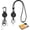 New Carabiner, variant on Badge Holder with Retractable Lanyard, PU Leather ID Badge Card Holder with 1 ID Window, 4 Card Slots, 1 Side Zipper Pocket, and Adjustable Neck Strap