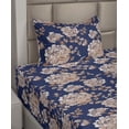 thumbnail image 2 of Ambesonne Vintage Fitted & Flat Sheet with Sham 3 Pcs Set, Roses Leaves Retro Plot, Twin, Night Blue Mauve Taupe, 2 of 4