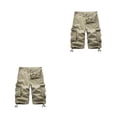 thumbnail image 4 of Minnieouse Pantalones cortos Cargo para hombre, con múltiples bolsillos, ligeros, amigables con la piel, de talla grande, informales, pantalones Caqui treinta y cuatro 2Conjunto, 4 of 6