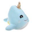 thumbnail image 2 of Blue Narwhal Plush Toy 25cm Lovely Cartoon Animal For Kids Home Decoration Holiday Gift 1Pack, 2 of 2