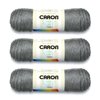 3 Skeins Caron Simply Soft Heathers yarn, Gray Heather, Gauge 4 Medium Worsted