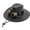 #2(Black), variant on Western PU Leather Jazz Hat with Sunglasses Wide Brim Sun Protection Fedora for Halloween Outdoor Role Play, Black
