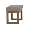 thumbnail image 3 of SIMPLIHOME Milltown 26 inch Wide Rectangle Ottoman Bench Fawn Brown Footstool, Linen Look Polyester Fabric for Living Room, Bedroom, Contemporary Modern, 3 of 8
