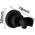 thumbnail image 5 of Hongchun Handheld Shower Holder Black Shower Head Holder Stainless Steel 360° Rotation Shower Head Holder Wall Mount Round Hand Shower Holder Hand Shower Holder, 5 of 5