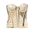 thumbnail image 2 of Kilaqueen See Through Corset Tops for Women Sexy Mesh Sheer Renaissance Boned Bodice Masquerade Party Costume Lace Up Overbust Bustier, 2 of 8