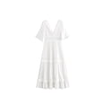thumbnail image 3 of Kmbangi Women Fashion Lace Backless Dress Stylish Ruffle Sleeve Dress, 3 of 10