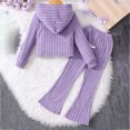 thumbnail image 4 of HCNTES 3T 4T 5T 6T 7T Child Girl Fall Winter Clothes Little Kids Long Sleeve Bow Hooded Sweatshirt Shirt Elastic Waist Pants 2PCS Matching Sets Kid Princess Outfits, 4 of 8