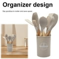 thumbnail image 5 of Yucurem 12Pcs Kitchen Utensil Set Silicone Heat-resistant Cookware for Kitchen Kitchen Essentials (Khaki), 5 of 10