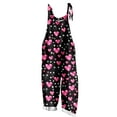 thumbnail image 2 of Womens Valentine's Day Jumpsuits Trendy Heart Printed Sleeveless Jumpers Loose Overalls Jumpsuit Pants With Pockets Multicolor L, 2 of 5