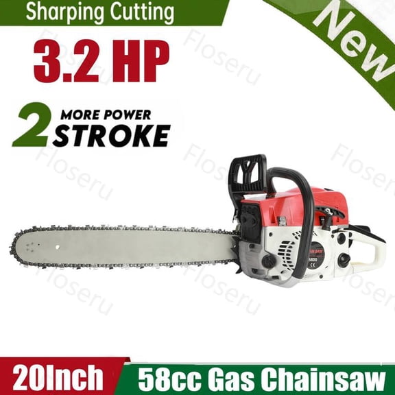 Floseru 20 in. 58cc 2-Cycle Gas Chainsaw