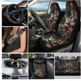 thumbnail image 3 of XYZCANDO Flag Deer Steering Wheel Cover Car Trash Can Center Mirror Cover Coasters Car Seat Cover Seat Belt Cover Keychain Lipstick Cover Comfortable Easy Installation Suitable for Men, 3 of 5